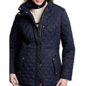 Joules Newdale Quilted Jacket Navy Sz 8 British Luxury